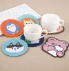 New kitchen household cartoon heat-insulating soft rubber coasters for export Application Scenario